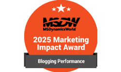 MSDynamicsWorld 2025 Marketing Impact Award for Blogging Performance
