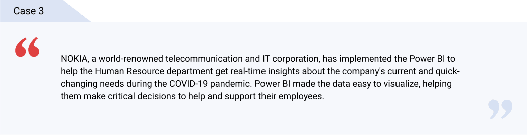 Nokia implemented Power BI for HR to get real-time insights