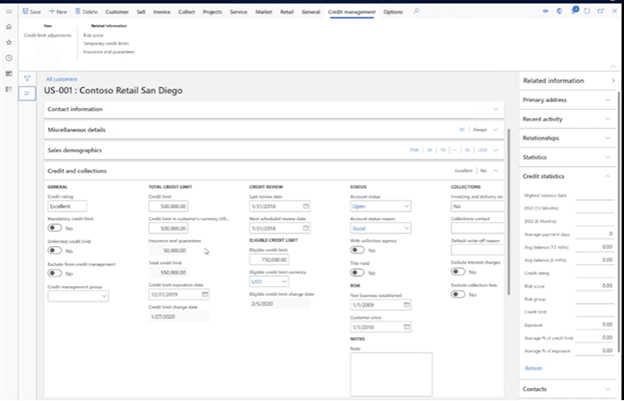 Credit management in Dynamics 365 Finance