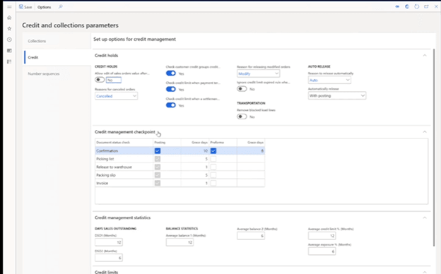 Credit management groups in Dynamics 365 Finance