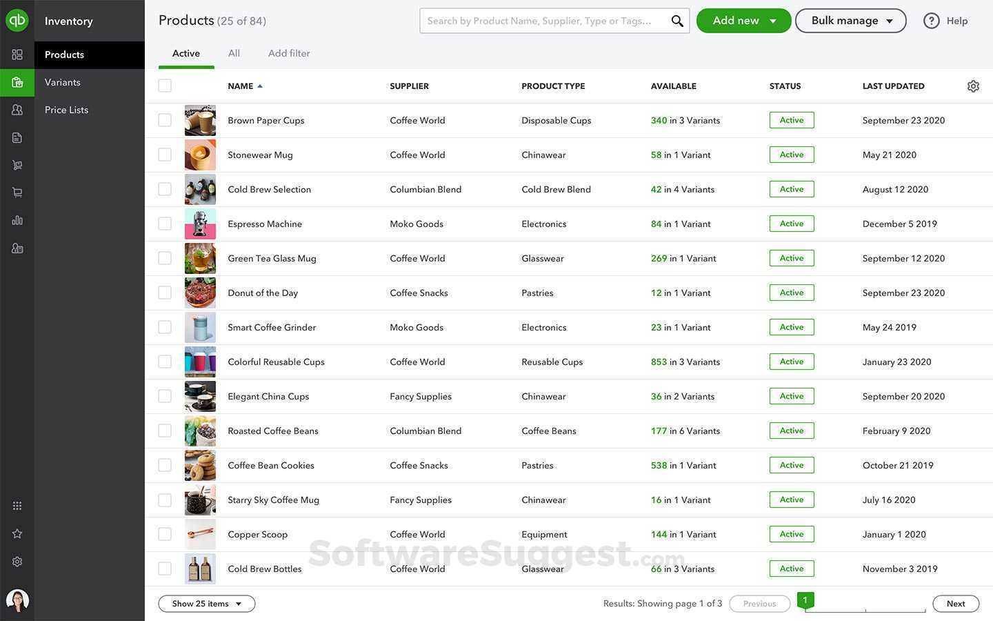 QuickBooksdashboard